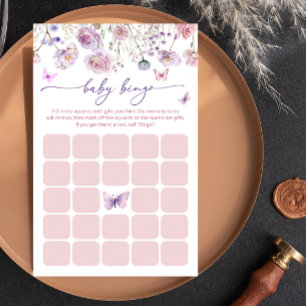 Butterfly Lila and Rosa Baby Shower Bingo Game