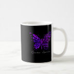 Butterfly Lila Ribbon Overdose Awareness Kaffemugg<br><div class="desc">Butterfly Lila Ribbon Overdose Awareness</div>