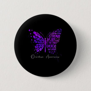 Butterfly Lila Ribbon Overdose Awareness Knapp