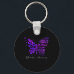 Butterfly Lila Ribbon Overdose Awareness Nyckelring<br><div class="desc">Butterfly Lila Ribbon Overdose Awareness</div>