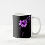 Butterfly Lila Ribbon Solrosöverdosering Awarene Kaffemugg<br><div class="desc">Butterfly Lila Ribbon Solros Överdosering Medvetenhet Månad 7</div>