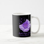 Butterfly Lila Ribbon Solrosöverdosering Awarene Kaffemugg<br><div class="desc">Butterfly Lila Ribbon Solrosöverdosering Medvetenhet Månad 6</div>