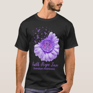 Butterfly Lila Ribbon Solrosöverdosering Awarene T Shirt
