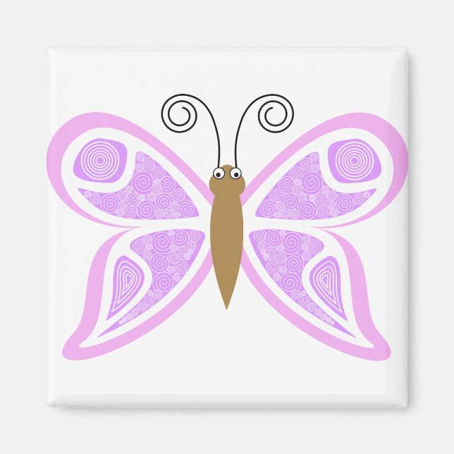 Butterfly Lilac-Abstrakt Magnet (Framsidan)
