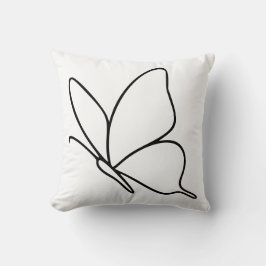 Butterfly Line Art – Insect Illustration Kudde