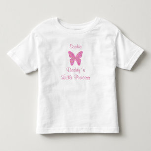 Butterfly Little Princess Personlig Namn T Shirt