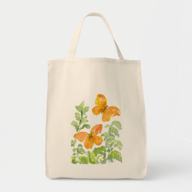 Butterfly Livsmedel Tote Bag Tygkasse (Framsidan)