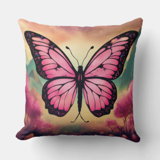 Butterfly Logo Throw Pillow Kudde