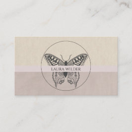 Butterfly Logotyp Dusty Grått Rosa Personal