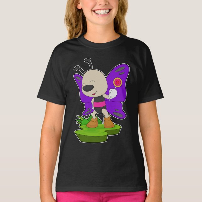 Butterfly Lollipop T Shirt (Framsida)