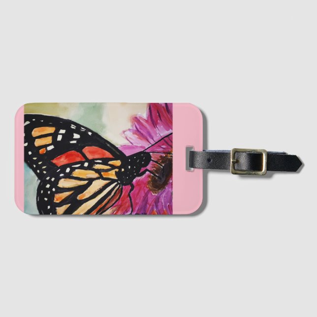 Butterfly Luggage Tag Bagagebricka (Framsida horisontal)