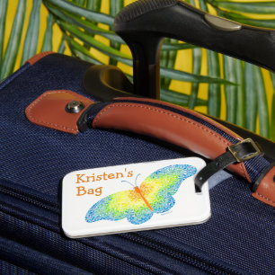 Butterfly Luggage Tag Bagagebricka