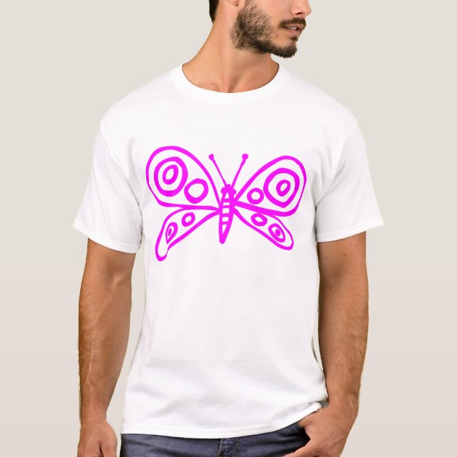 Butterfly - Magenta T Shirt (Framsida)