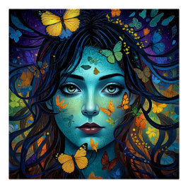 Butterfly Maid Perfect Poster