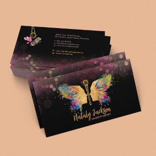 Butterfly Makeup-pensel, lårprofil Visitkort