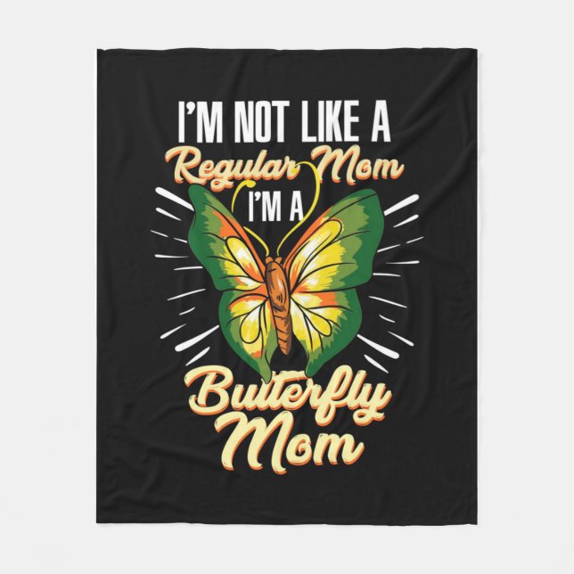 Butterfly Mamma Gift, Mamma Birthday Gift, Mors da Fleecefilt (Framsidan)