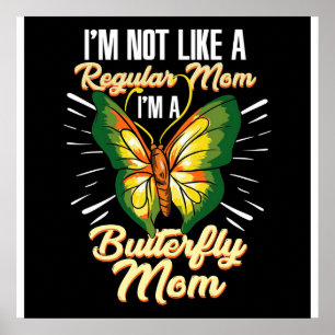 Butterfly Mamma Gift, Mamma Birthday Gift, Mors da Poster