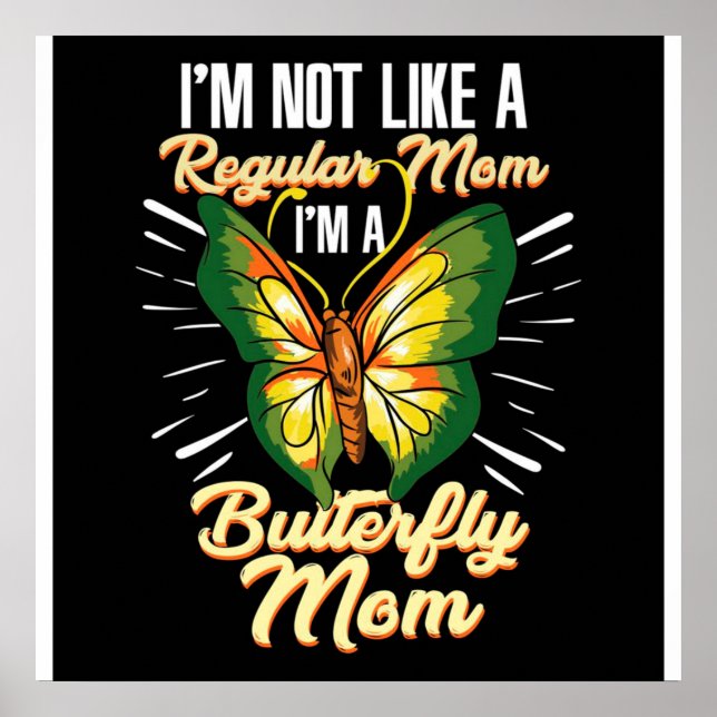 Butterfly Mamma Gift, Mamma Birthday Gift, Mors da Poster (Framsidan)
