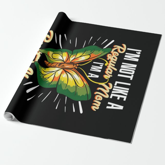 Butterfly Mamma Gift, Mamma Birthday Gift, Mors da Presentpapper (Utrullad)