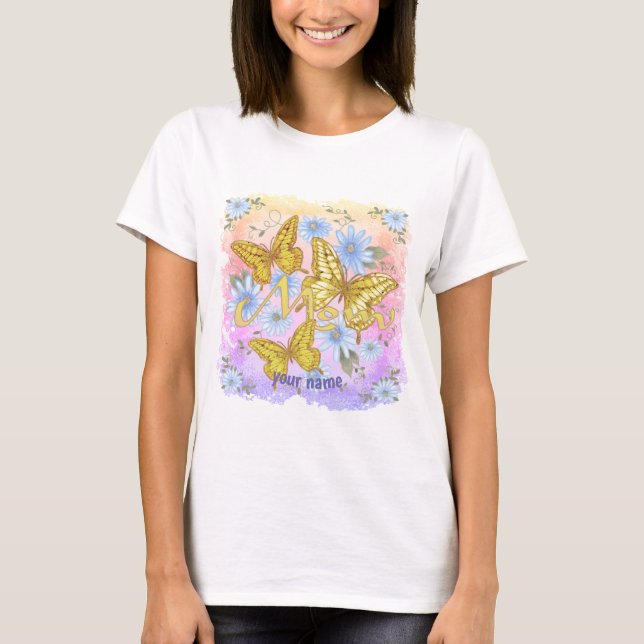 Butterfly Mamma T Shirt (Framsida)