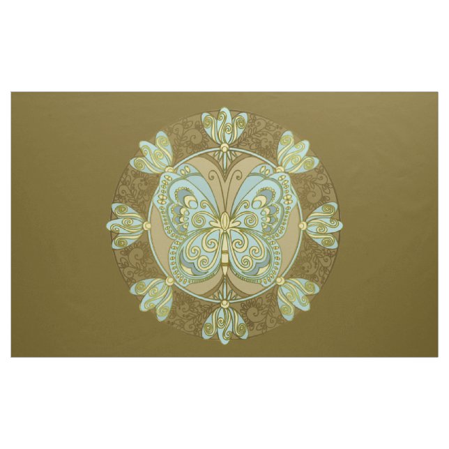 Butterfly Mandala - Fabric Tyg (Yard)