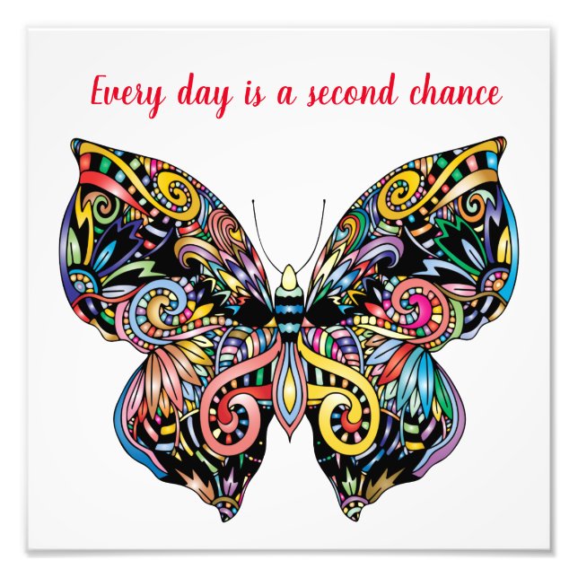 Butterfly Mandala Fototryck (Framsidan)