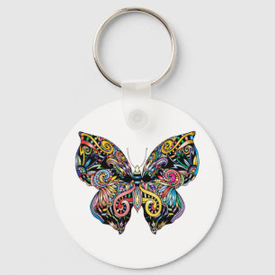 Butterfly Mandala Nyckelring