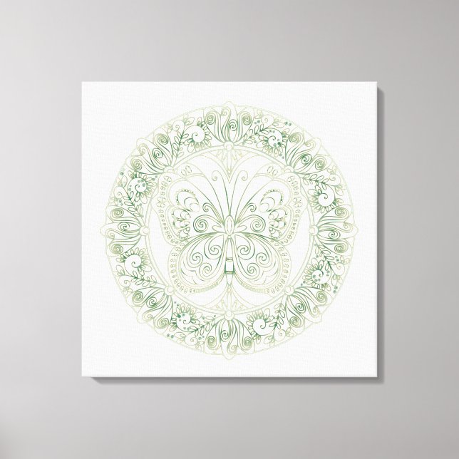 Butterfly Mandala - Wrapped Canvas (Framsida)