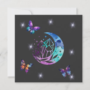 Butterfly, Måne och Crystals Inbjudningar