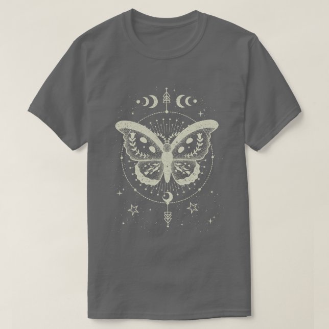 Butterfly Måne Stars T Shirt (Design framsida)