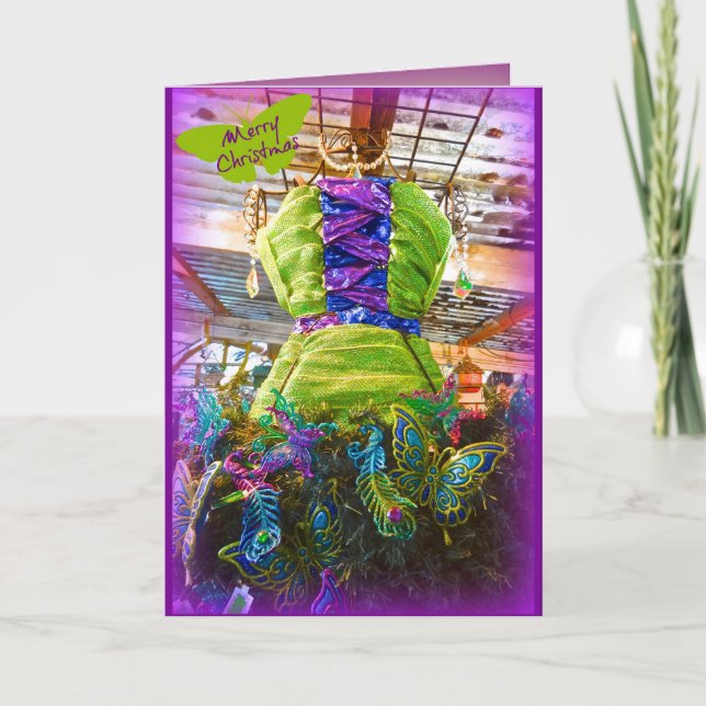 Butterfly Mannequin Dress från Julgran Helgkort (Framsida)