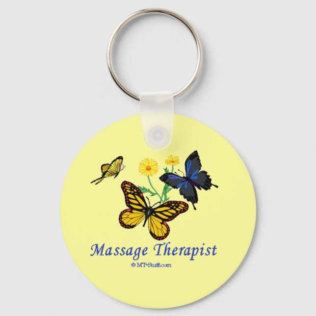 Butterfly Massage Therapist Nyckelring (Framsida)