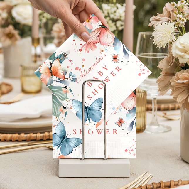 Butterfly Meadow Baby Shower Pappersservett (Skapare uppladdad)