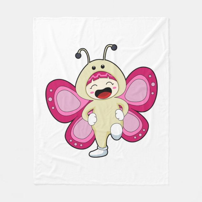 Butterfly med Costume Fleecefilt (Framsidan)