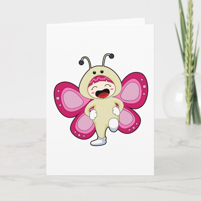Butterfly med Costume Kort (Framsida)