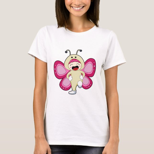 Butterfly med Costume T Shirt (Framsida)