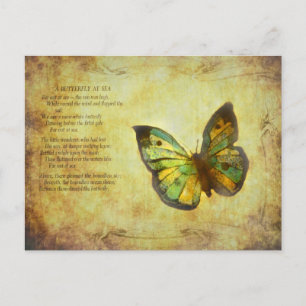 Butterfly med Dikt Vykort