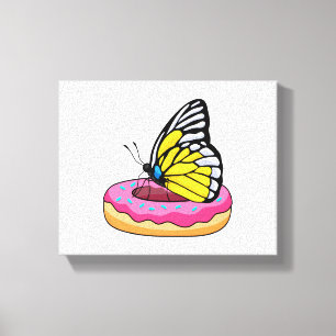 Butterfly med Donut Canvastryck