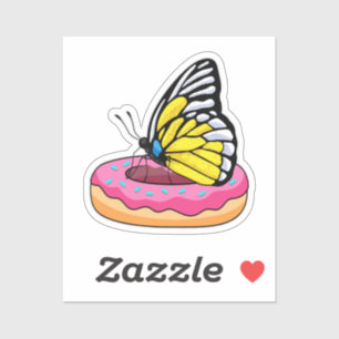 Butterfly med Donut Klistermärken