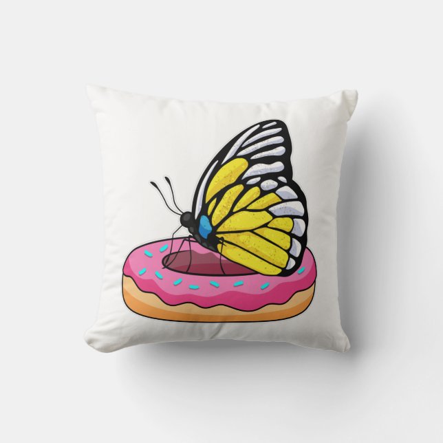Butterfly med Donut Kudde (Framsida)