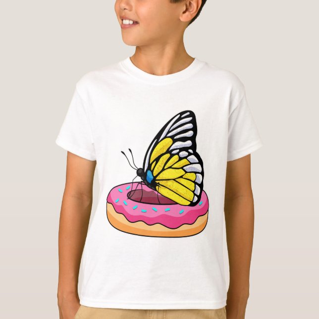 Butterfly med Donut T Shirt (Framsida)