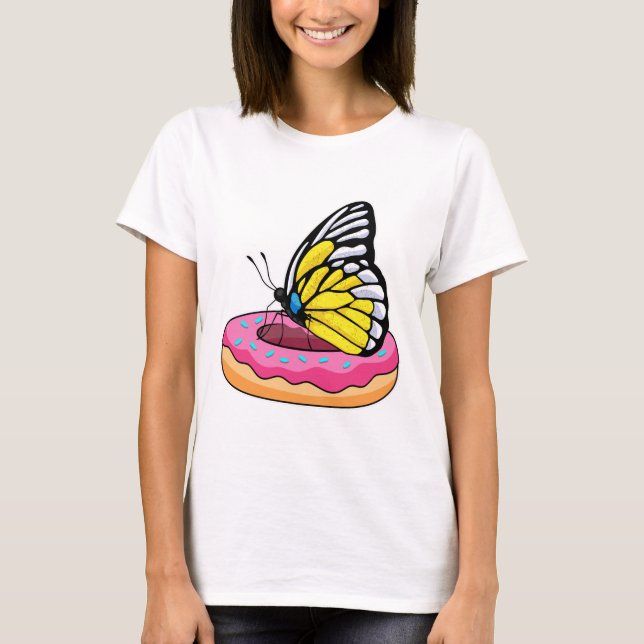 Butterfly med Donut T Shirt (Framsida)