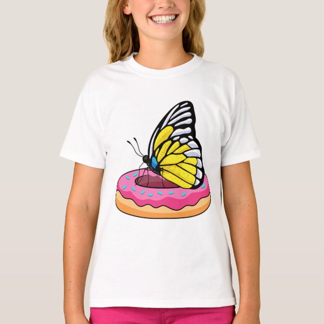 Butterfly med Donut T Shirt (Framsida)