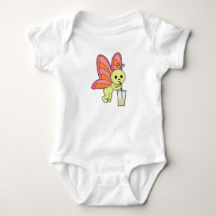 Butterfly med Drink & Drinking straw T Shirt