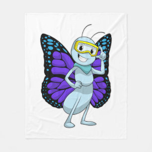 Butterfly med Goggles Fleecefilt