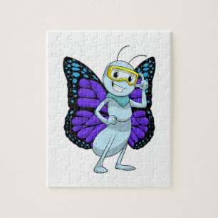 Butterfly med Goggles Pussel