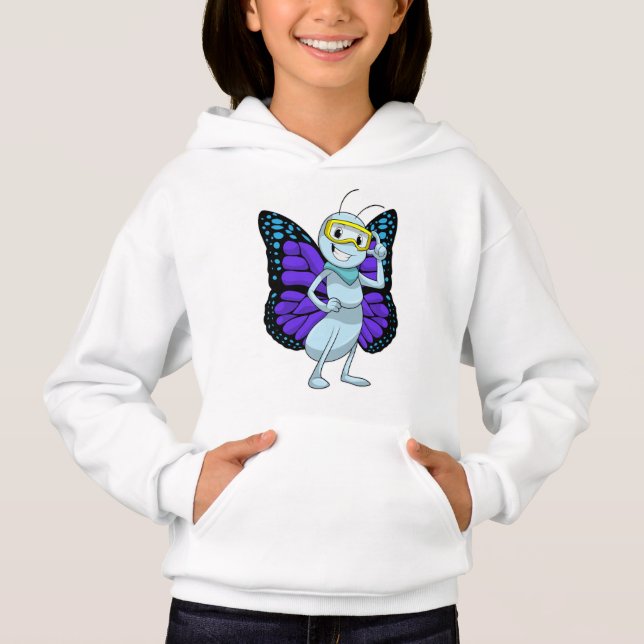 Butterfly med Goggles T Shirt (Framsida)