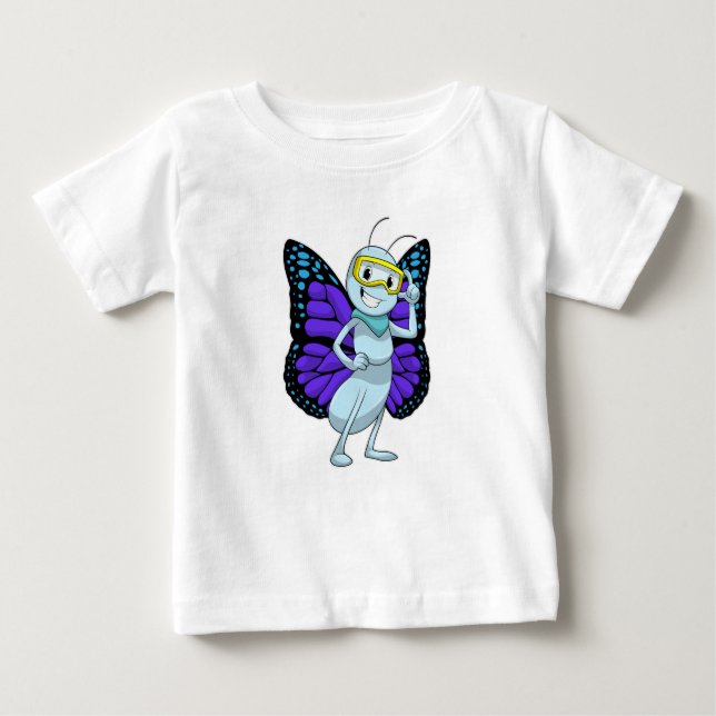 Butterfly med Goggles T Shirt (Framsida)