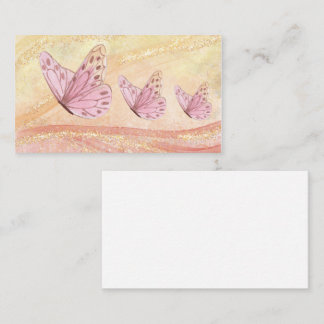 Butterfly med Golden Glitter Visitkort
