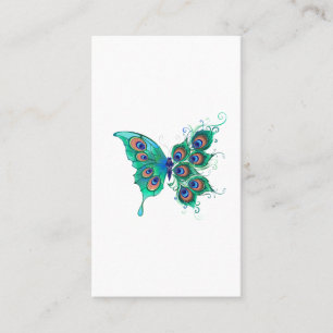 Butterfly med Grönt Peacock Feathers Rabattkort